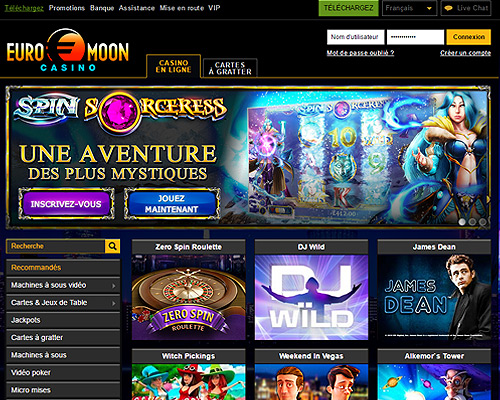 Jouer sur le casino en ligne sans téléchargement Euromoon