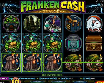 Frankenstein's slots machine with platinum play casino