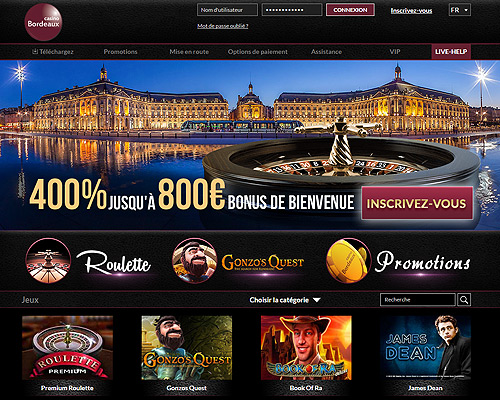 Jouer sur le casino en ligne sans téléchargement Bordeaux