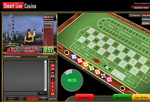 Play live online roulette