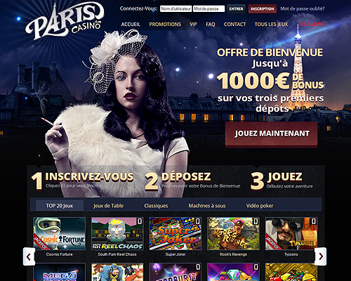 Jouer sur le casino en ligne sans téléchargement Paris Casino