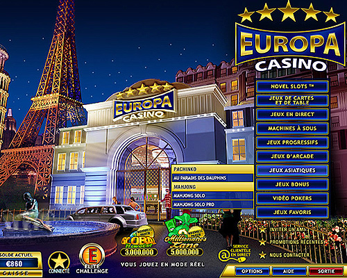 lobby europa casino, roulette, blackjack, machine a sous, online casino