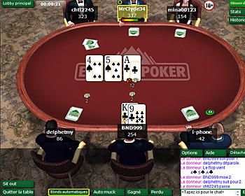 Jouer au texas hold em sur Everest Poker