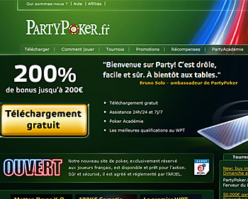 Jouer au poker en ligne avec Party Poker