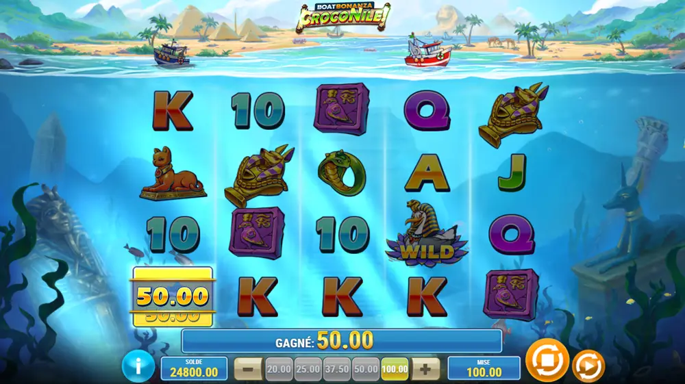 Bonus machine à sous Boat Bonanza CrocoNile