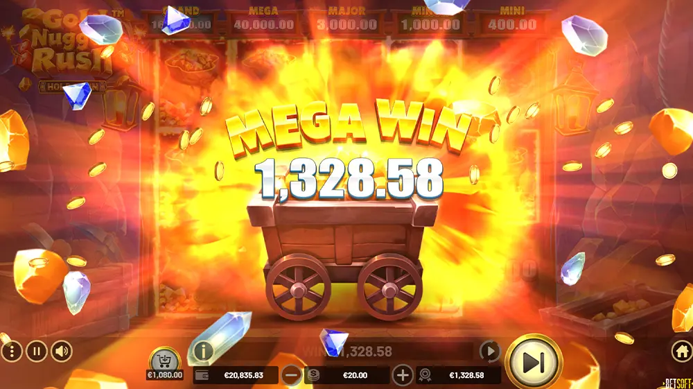 Gagner de l'argent jeu casino Gold Nugget Rush