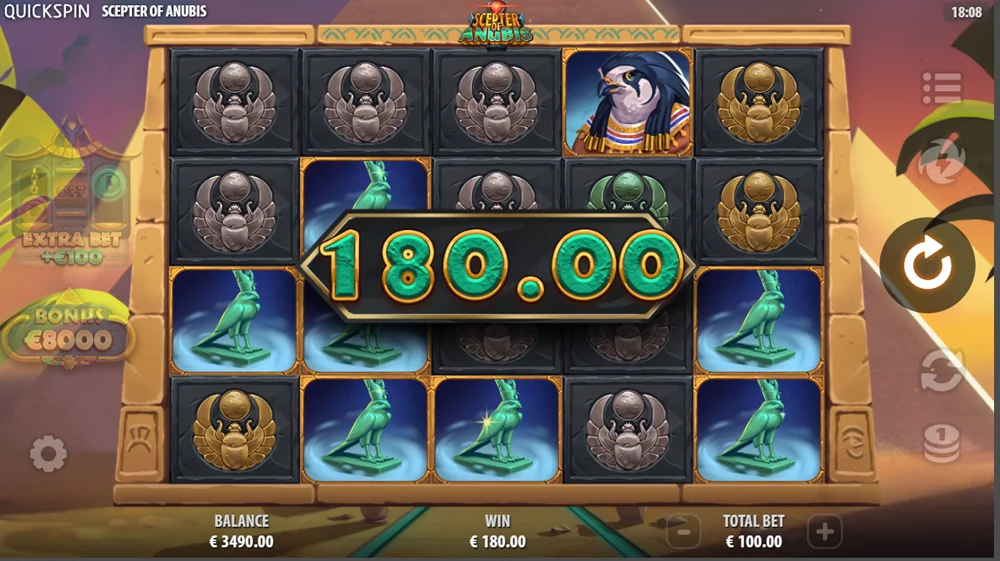 Gagner sur la machine à sous Scepter of Anubis de Quickspin