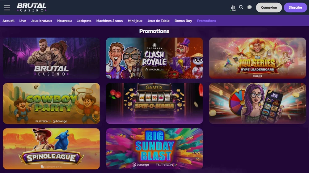 Promotions & Bonus casino Brutal