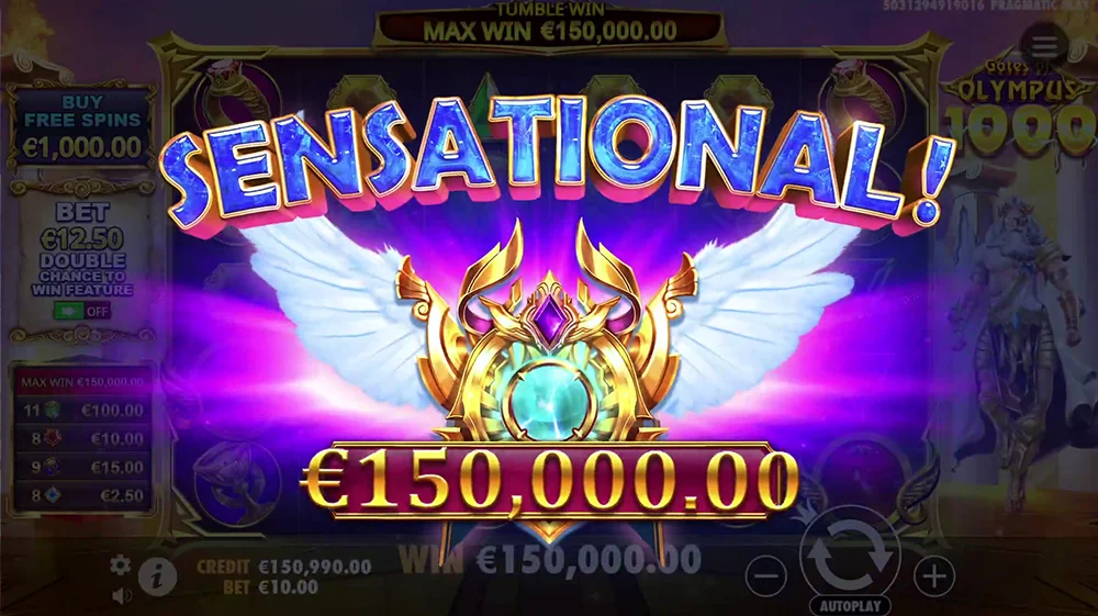 Gains sensationnels sur la machine à sous Gates of Olympus de Pragmatic Play !