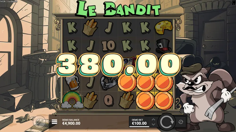 Gains machine à sous Hacksaw Gaming Le Bandit : gagner de l'argent