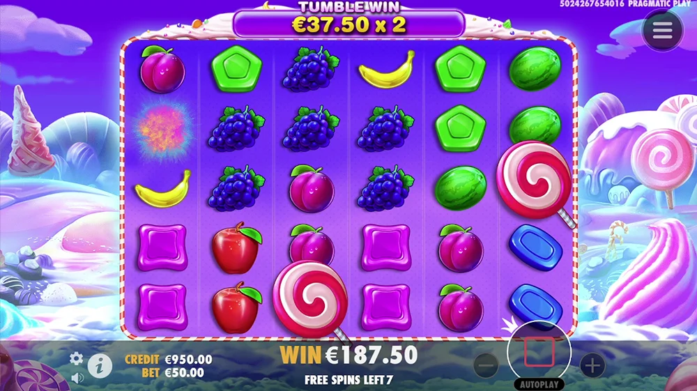 Gameplay et mécaniques de jeu de la machine à sous Sweet Bonanza 1000