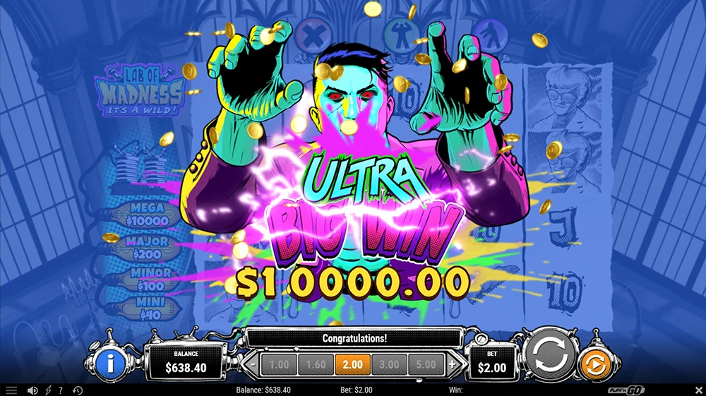 Comment gagner le jackpot sur le machine à sous Lab of Madness de Play'n GO ?