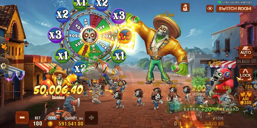 Gameplay Fortune  Zombie Lightning : Gains et Bonus