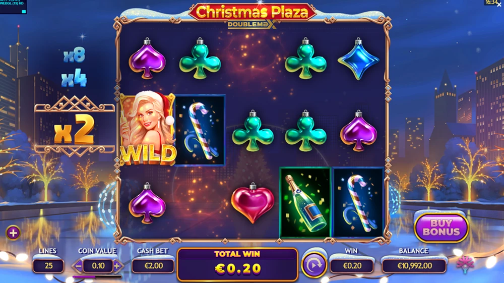 Comment jouer sur la machine à sous Christmas Plaza d'Yggdrasil Gaming ?