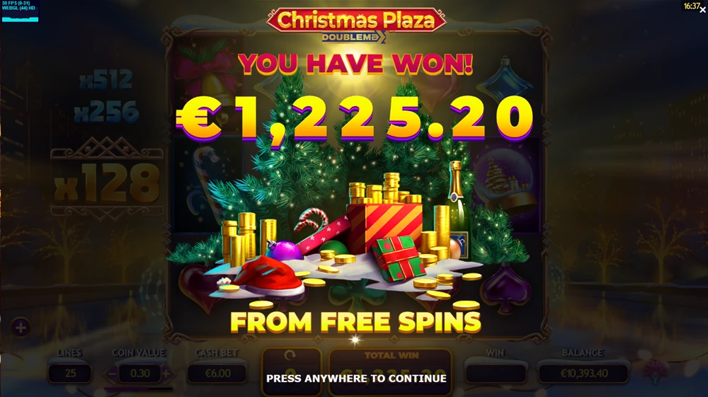 Jackpot machine à sous Christmas Plaza DoubleMax