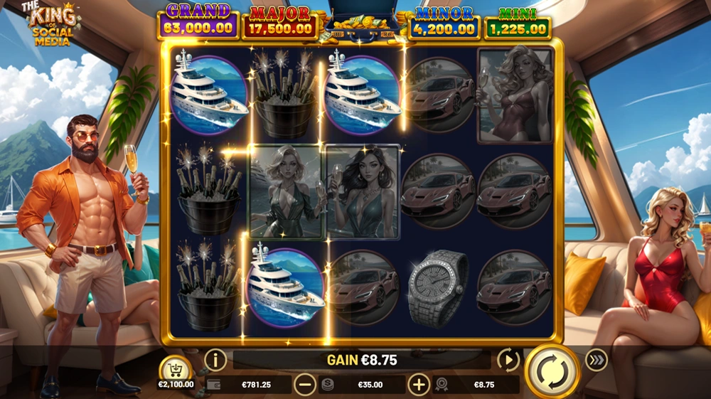 Machine à sous Influenceurs The King of Social Media
