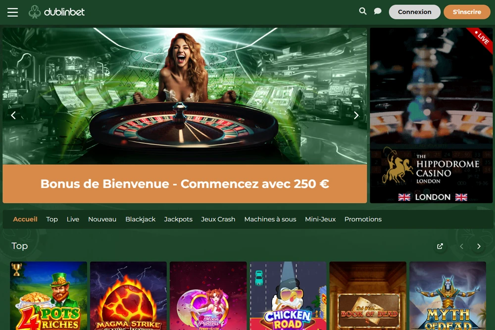 Lobby Casino en ligne Dublin Bet