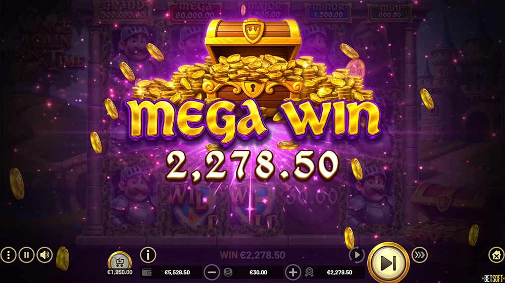 Mega Jackpot sur la machine à sous Once Again Upon A Time de Betsoft Gaming