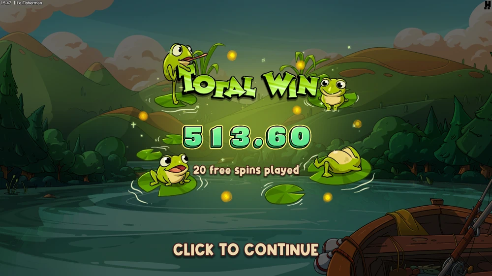 Bonus Free Spins Gains jeu Le Fisherman