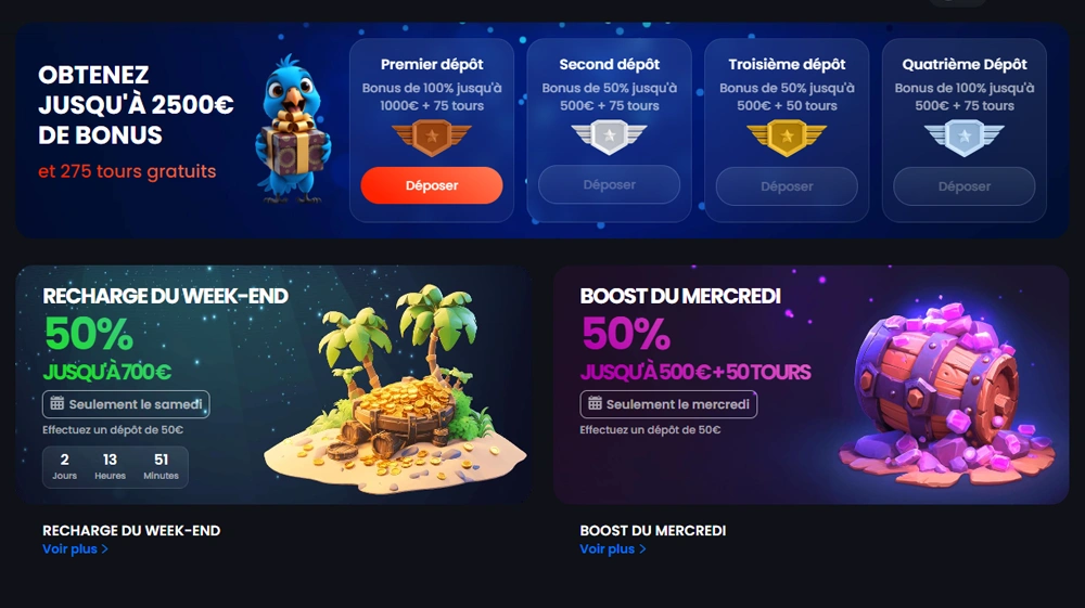 Promotions & Bonus du Casino en ligne Monacojack
